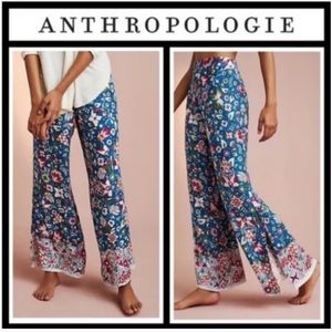 Anthropologie Lilka Ivy Vines Floral Wide Leg Loungewear Pants